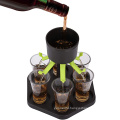 wholesale bar accessories wine beer drinking tools liquor rack 6 shot glass dispenser and holder